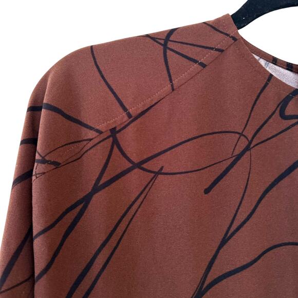 \NWT Tuckernuck Women's Chocolate Twombly Bex Midi Dress Size Medium Waist Belt - Picture 5 of 6